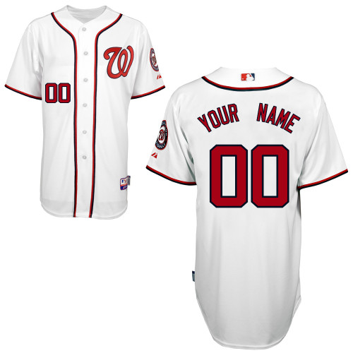 Customized Youth MLB jersey-Washington Nationals Authentic Home White Cool Base Baseball Jersey